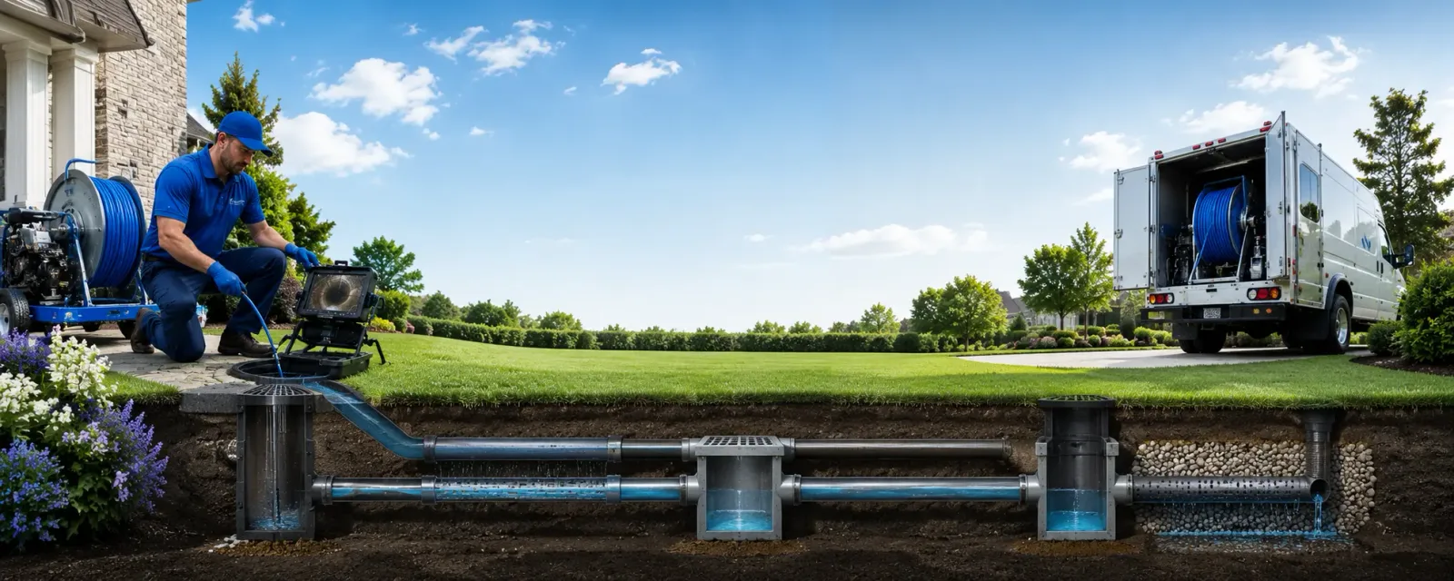 Outdoor drain cleaning information for Gregory, TX